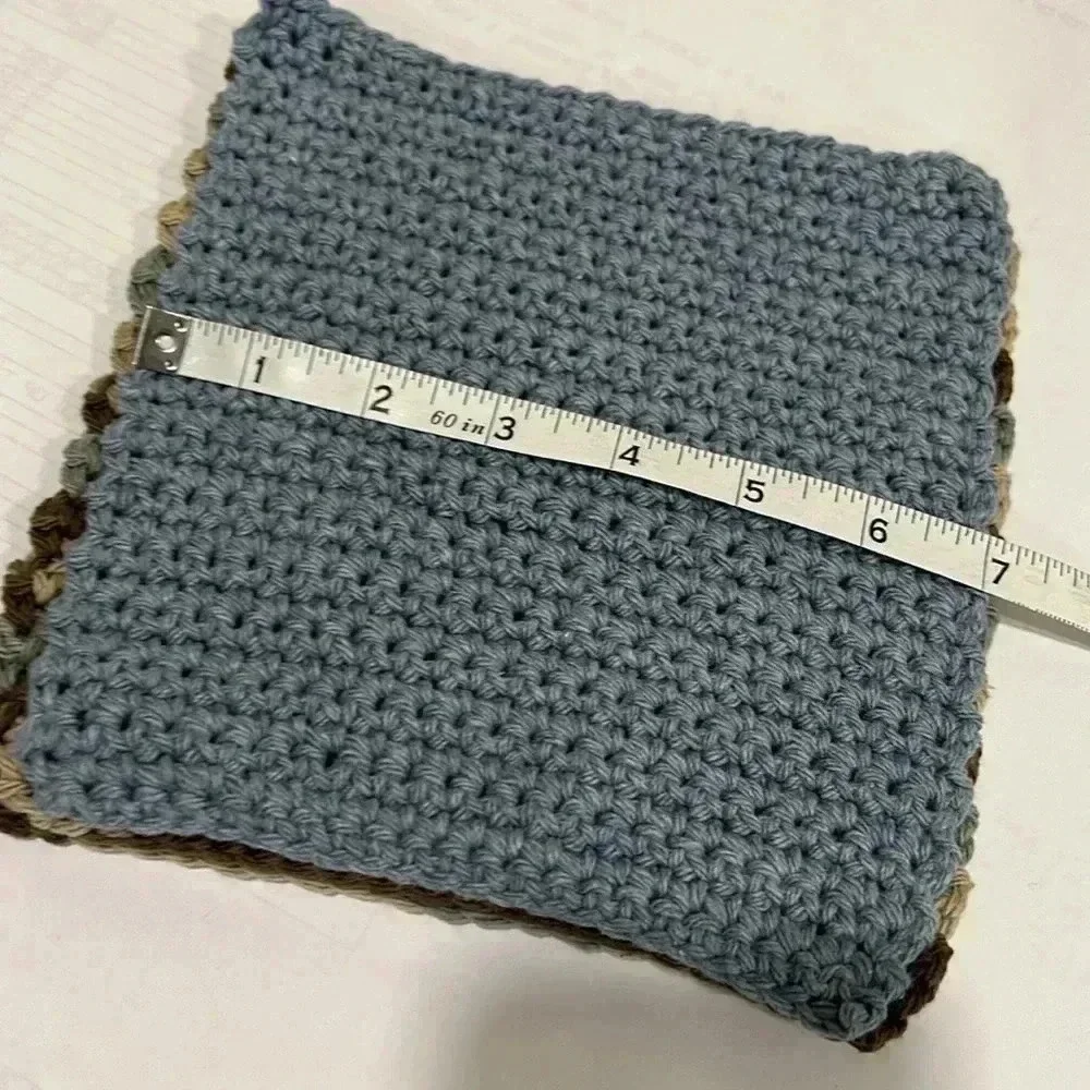100% Cotton Handmade Washcloths - Set of 3